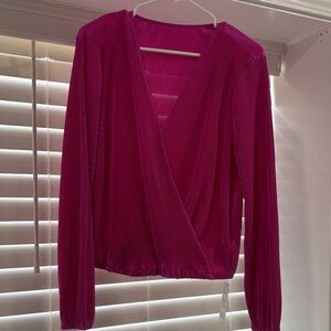 Cupshe Magenta Long Sleeve Blouse